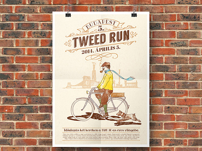 Tweed Run poster illustration logo typography