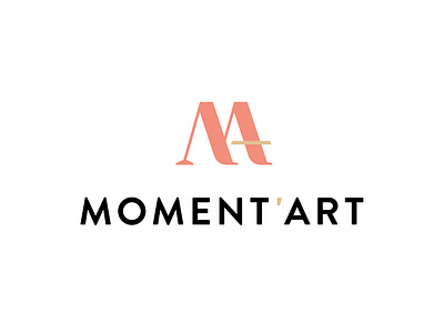 Moment Art logo design graphic design logo typography vector