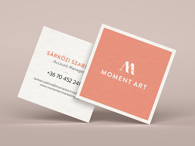 MomentArt marketing agency business card design graphic design logo typography
