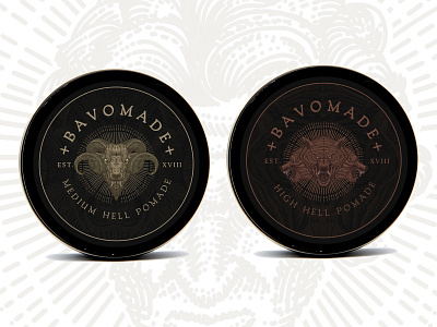 Pomade Label Illustration branding design illustration logo