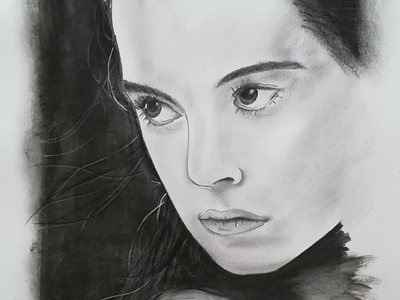 Rey from the force awakens drawing starwars portrait