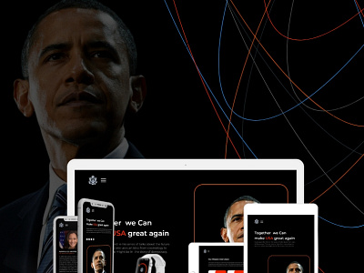 UI/UX for political organization 2020 app camping design minimal mobile political smartwach tablet ui ux web website