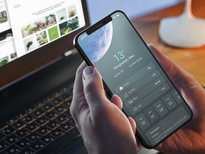 Weather app 2021 app app design application clean concept dark home page lockscreen minimal mobile new temperature trend ui ux weather