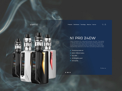 e cigarette 2021 black branding design minimal new product design smoke trending ui ux web design website