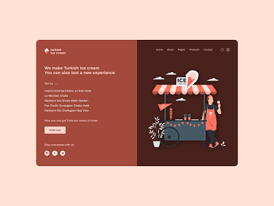 ice cream parlor 2 brand clean design minimal new product shop ui design ux design web design