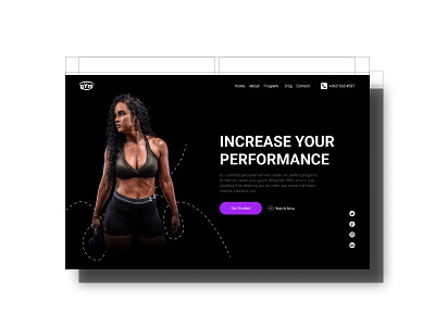 gYm dark mode designclean exercise fitness fitness landing page gym home page landing page minimal sport trending typography ui ui design ui ux web design website work out