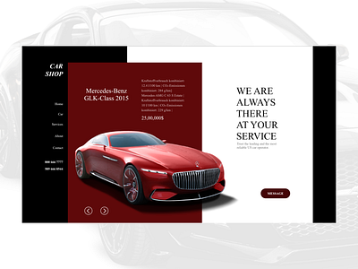 car shop car car shop design typography ui ux web website