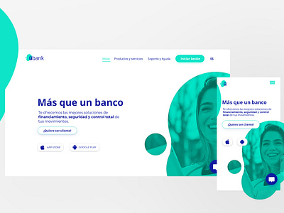 Daily UI 003 - Landing Page - Bank Concept branding concept dailyui design digital digitaldesigner ui ui design uiux user interface ux web