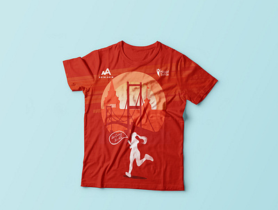 Running To The Future design illustraion runner tshirt tshirtdesign
