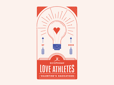Love Athletes art deco branding hackathon illustration tarot card