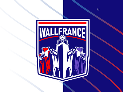 France Wall Logo branding castle esport team esports france graphic design logo mascot logo masot paris team ui wall