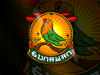 Love bird mascot logo