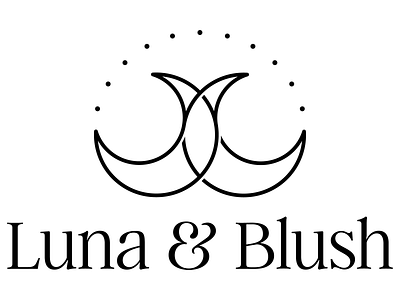 Luna & Blush Logo branding design ethical business logo lunar moon typography vector