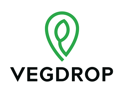 VegDrop Logo branding community design gardening logo vector