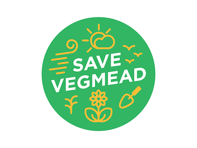 Save Vegmead Badge badge badge design circle community design gardening icon icon design non profit vector