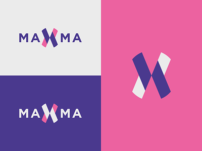 Maxma Logo abstract brand identity branding color colour design geometric identity lettermark logo logotype mark minimal modern symbol