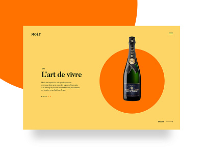 Moët advertising art director branding champagne design designer digital design french ui