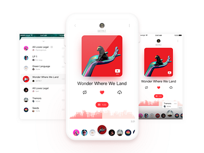 Music player music music player red ui ux