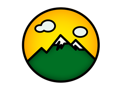 This idea came out of 3 days of snow :) clouds logo logo design logo design concept mountains sun