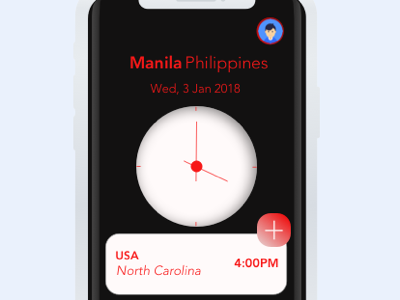 World clock UI design