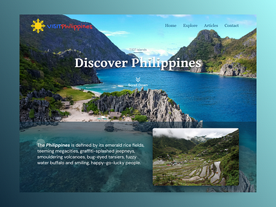 Discover Philippines landing landing design landing page design philippines pinoy ui uidesign uidesigns uitrends ux uxdesign uxdesigner uxui web webdesign website