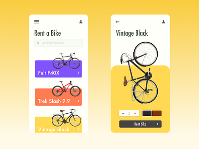 Rent a Bike app idea. What do you think? app app design app ui bicycle bike minimal ui ui ui design user experience ux uxui visual design