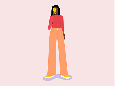 Selfie character character design design girl girl character illustration illustration art illustrator vector woman