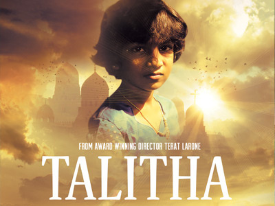 Talitha Movie Poster Template aramaic artwork bible church creative designs cross design healing inspiks iraq jesus the life jesus the way little girl loswl mark 5:41 marketing middle east mother movie poster psd resurrection sermon series study taleetha taletha talitha koum template typographic poster