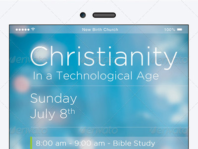 Christianity In A Technological Age Church Flyer Template 400