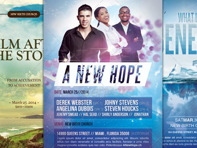 Church Marketing Flyer Bundle Vol 039 advertisement bundle calm christian church concert conference creative evangelism evangelist event faith