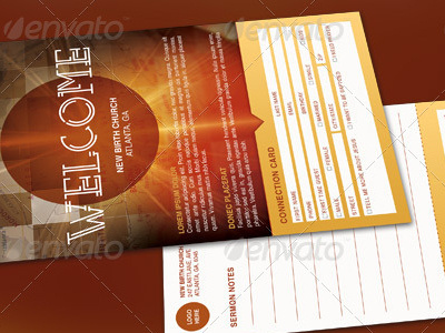 Blessed Church Connection Card Template