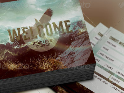 Flying High Church Connection Card Template blessed card christian church concert congregation connection creative designs evangelism event gospel information