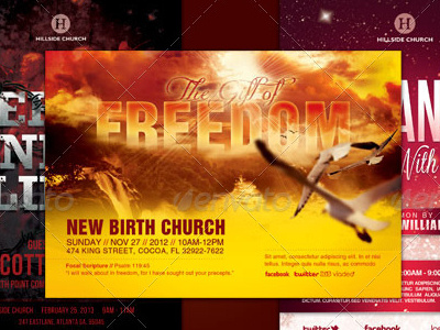 Church Marketing Flyer Bundle Vol 045 autumn black history christian christmas church conference easter evangelism faith fall flyer glory