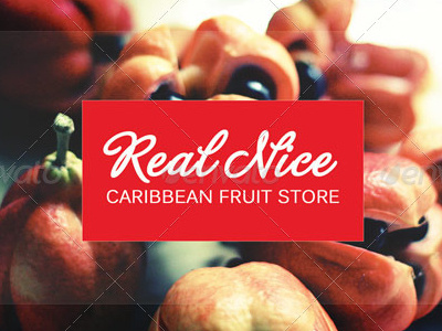 Real Nice Caribbean Fruit Store Flyer Template ackee bright caribbean coconut colorful corporate exotic food fruit harvest healthy whole foods