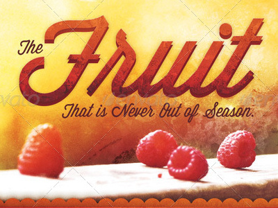 The Fruit That is Never Out of Season Church Flyer autumn celebration christian church church event colorful contemporary creative designs design template fall festival