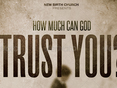 How much can god trust you church flyer template image preview