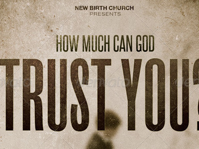 How Much Can God Trust You Church Flyer Template