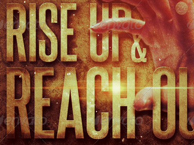 Rise Up And Reach Out Church Flyer Template bible book cover bulletin christian church confront creative design evangelism how to evangelist god gospel