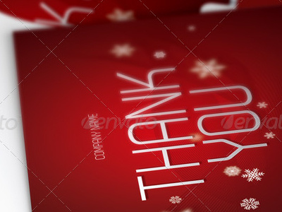 Christmas Thank You Card Template