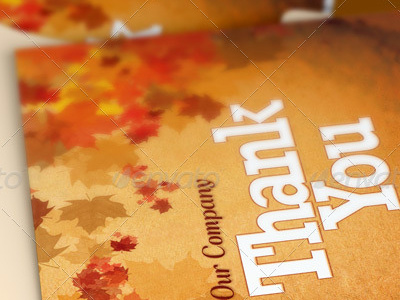 Fall and Harvest Thank You Card Template