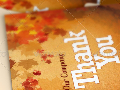 Fall and Harvest Thank You Card Template aged bright business fall card church card color options company card company thank you corporate greeting card corporate thank you dark gift greeting card