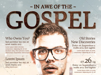 In Awe of The Gospel Church Flyer Template artwork basics of christianity church city colorful creative designs design faith flyer gospel of jesus growth in christ roman road