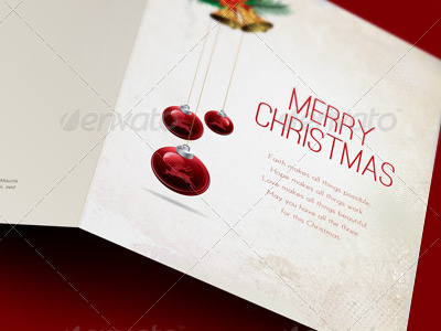 Merry Christmas Greeting Card Template