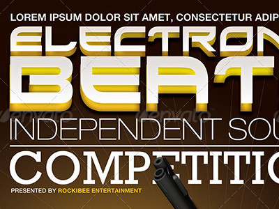 Electronic Beats Event Flyer Template 3d advertising birthday championship cinema 4d club concert contemporary dance dance club design dj festival sound clash