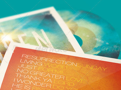 Risen CD Artwork Template album best cd design bright cd artwork cd designs cd insert cd psd cd template church church marketing good friday resurrection sunday