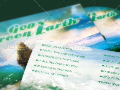 God's Green Earth CD Artwork Template album audio book cd campaign templates cd for church christian church church cd church cd templates church flyer church marketing creation promotional cd