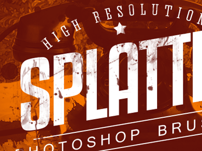 7 Splatter Photoshop Brushes