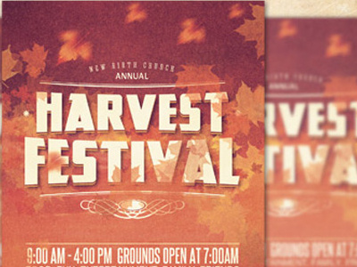 Harvest Festival Church Flyer Template harvest holiday flyer layered loswl maple marketing orange psd pumpkin season sermon thanksgiving