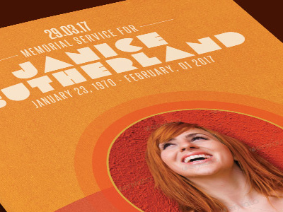 Autumn Breeze Funeral Program Template in memory of loswl memorial service memorial service program mother flyer obituary orange program for funeral program templates red template for funeral program