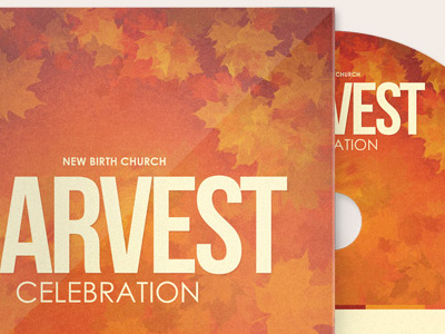 Harvest Celebration CD Artwork Template loswl marketing template orange polygon promotion psd template record label recording artist season sermon sermon audio